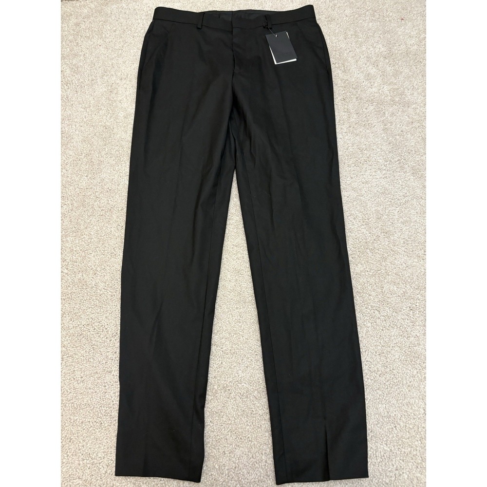 New Men's ASOS Black Polyester Dress Pants Preppy Size 32x32